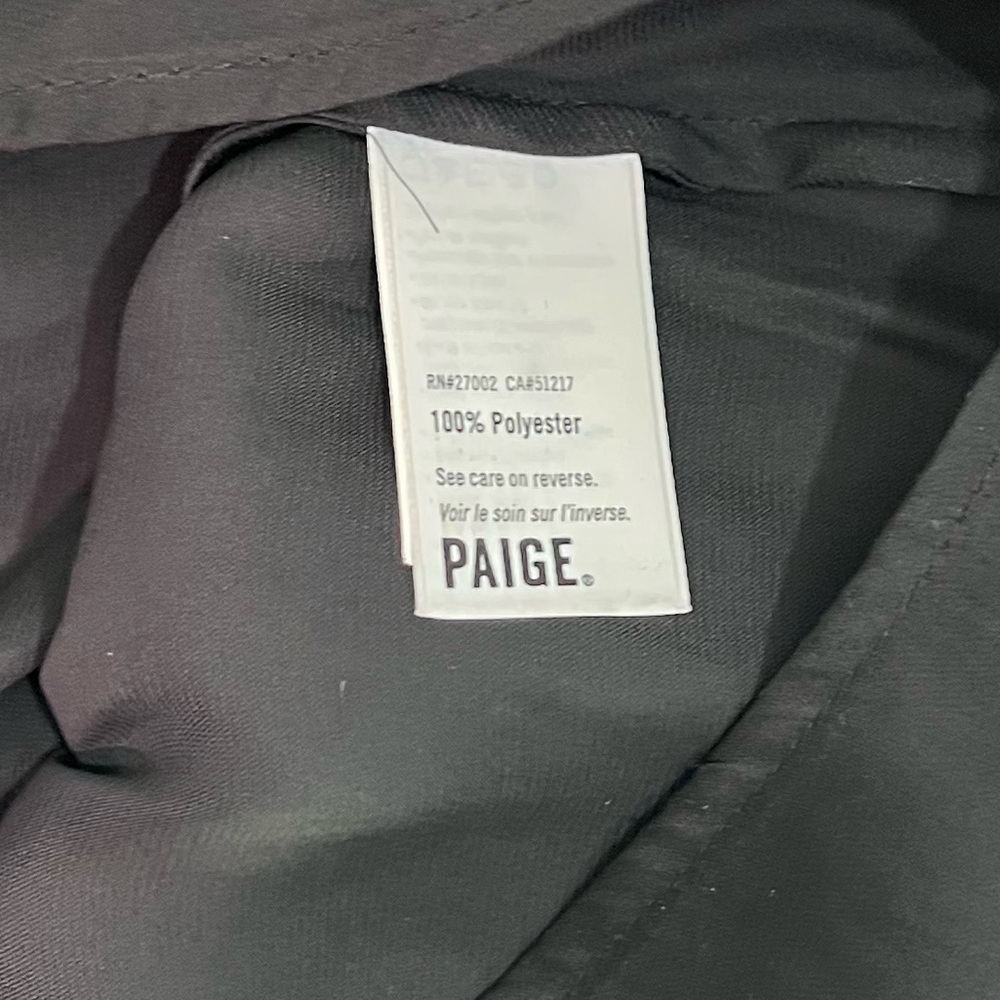 Paige Abriana black silky flare sleeve button up size medium - Picture 10 of 11